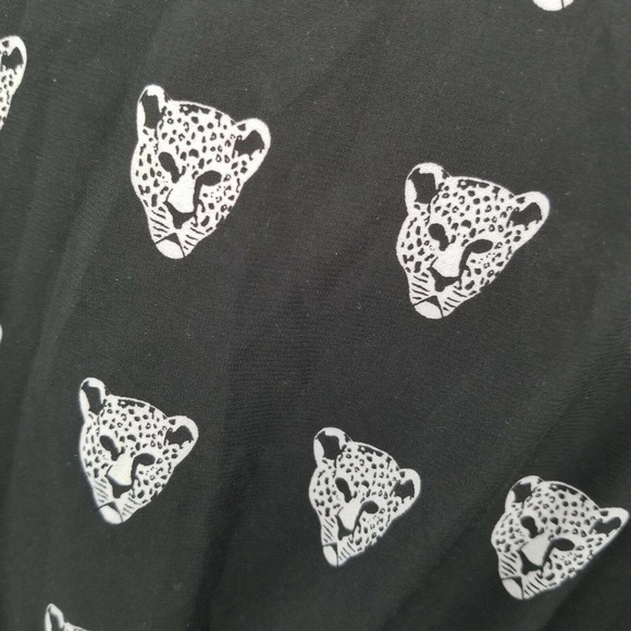 Dots leopard print high low dress womens plus size 24 black sleeveless blousan - Picture 2 of 12